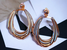 Load image into Gallery viewer, Clip on Bamboo Hoop Earrings gold Kargo Fresh
