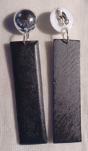 Load image into Gallery viewer, Clip on  Handmade Abstract Geometric Design  Wooden Earrings Kargo Fresh
