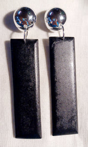 Clip on  Handmade Abstract Geometric Design  Wooden Earrings Kargo Fresh