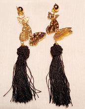 Load image into Gallery viewer, Clip on Handmade Butterfly Tassel Earrings Kargo Fresh

