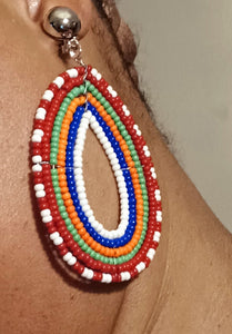 Clip on Handmade Maasai Earrings Kargo Fresh