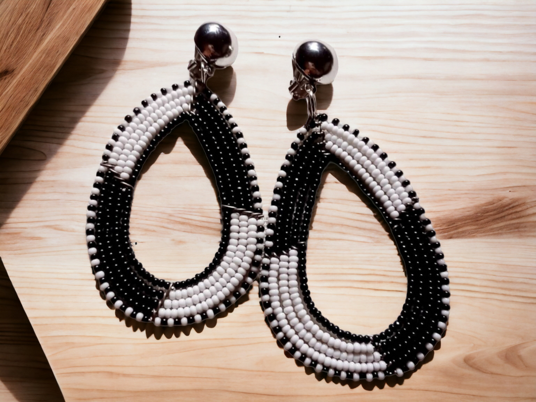 Clip on Handmade Maasai Earrings Kargo Fresh