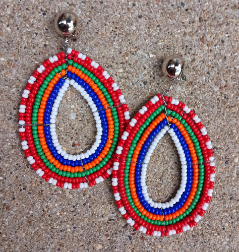 Clip on Handmade Maasai Earrings Kargo Fresh