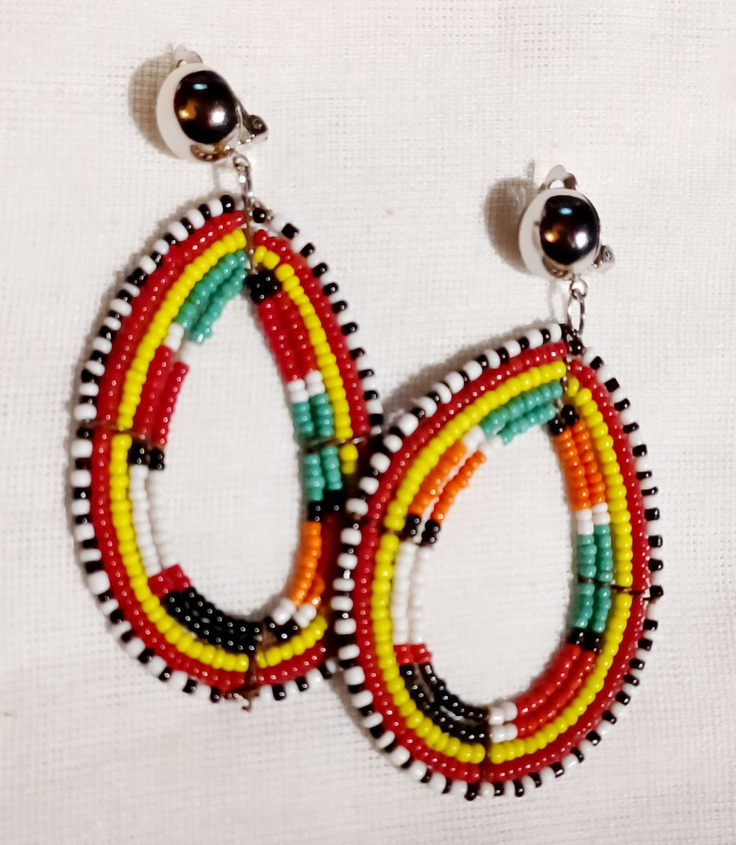 Clip on Handmade Maasai Earrings Kargo Fresh