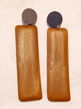 Load image into Gallery viewer, Clip on Handmade Minimalist design Wooden Earrings Kargo Fresh

