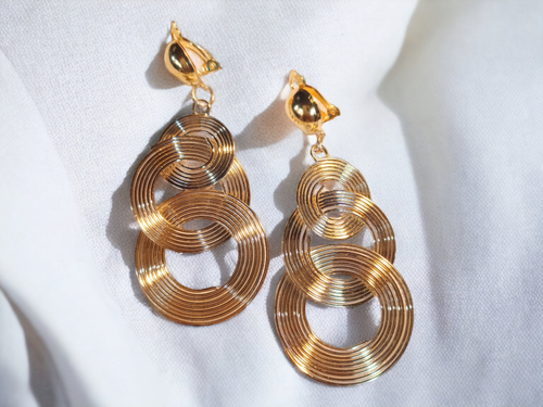 Clip on Handmade wire multi hoop earrings Kargo Fresh