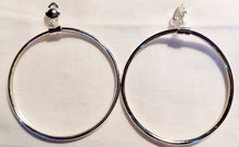 Load image into Gallery viewer, Clip on Large silver Hoop Earrings Kargo Fresh
