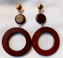 Load image into Gallery viewer, Clip on Minimalist Wooden Hoop Earrings Kargo Fresh

