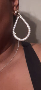 Clip on Pearl Hoop Earrings Kargo Fresh