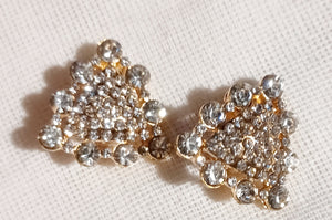 Clip on Rhinestone Cluster  Stud Earrings Kargo Fresh