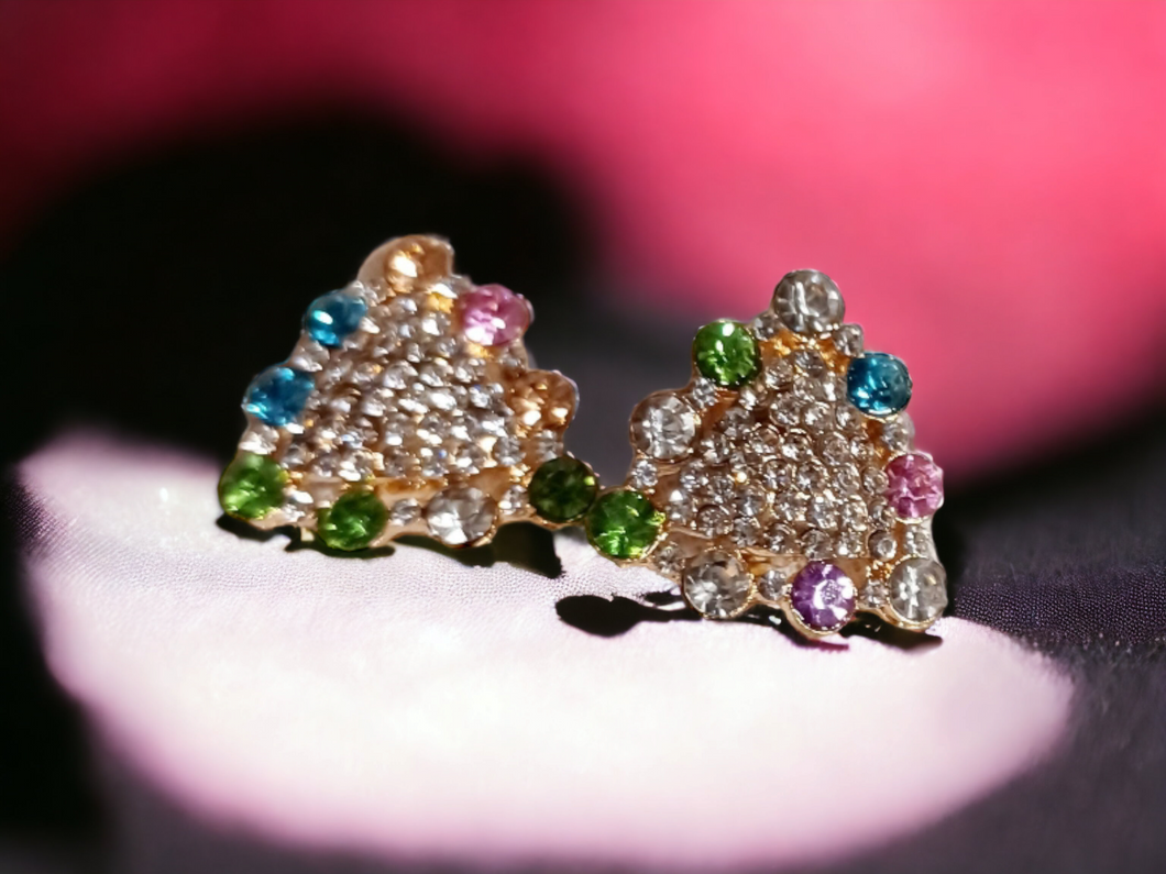 Clip on Rhinestone Cluster  Stud Earrings Kargo Fresh