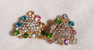 Clip on Rhinestone Cluster  Stud Earrings Kargo Fresh