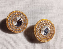 Load image into Gallery viewer, Clip on Rhinestone Cluster  Stud Earrings silver Kargo Fresh
