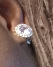 Load image into Gallery viewer, Clip on Rhinestone Cluster  Stud Earrings silver Kargo Fresh
