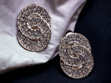 Load image into Gallery viewer, Clip on Rhinestone Cluster  Stud Earrings silver Kargo Fresh
