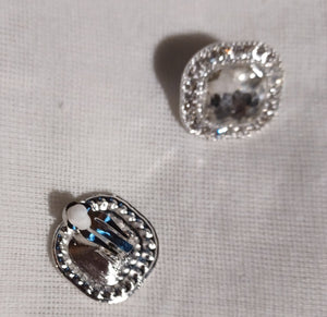 Clip on Rhinestone Cluster  Stud Earrings silver Kargo Fresh