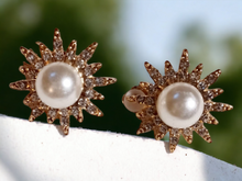 Load image into Gallery viewer, Clip on Rhinestone Cluster  Stud Earrings silver Kargo Fresh
