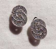 Load image into Gallery viewer, Clip on Rhinestone Cluster  Stud Earrings silver Kargo Fresh
