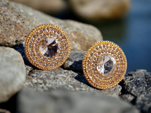 Load image into Gallery viewer, Clip on Rhinestone Cluster  Stud Earrings silver Kargo Fresh
