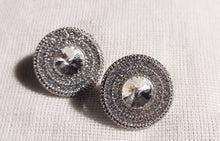 Load image into Gallery viewer, Clip on Rhinestone Cluster  Stud Earrings silver Kargo Fresh

