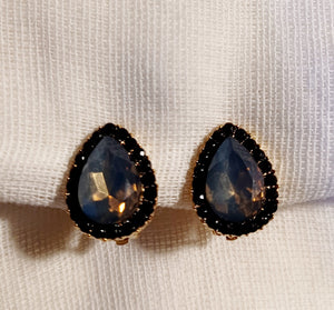 Clip on Rhinestone Cluster  Stud Earrings silver Kargo Fresh