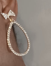 Load image into Gallery viewer, Clip on  Rhinestone Hoop Earrings Kargo Fresh
