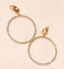 Load image into Gallery viewer, Clip on  Rhinestone Hoop Earrings Kargo Fresh
