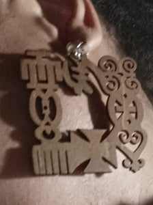 Clip on adinkra symbol earrings Kargo Fresh