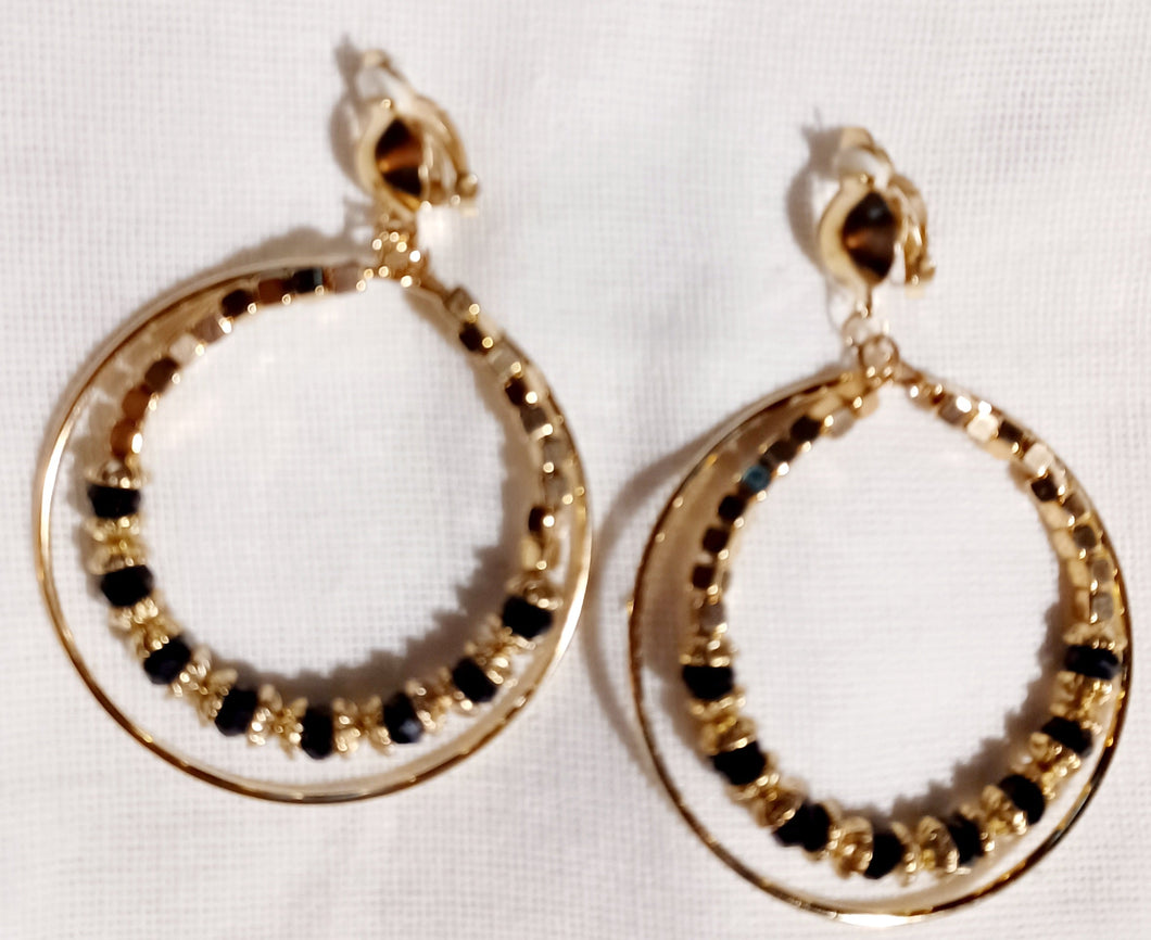 Clip on bead hoop earrings Kargo Fresh