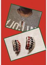 Load image into Gallery viewer, Clip on chunky Rhinestone Cluster  Stud Earrings silver Kargo Fresh
