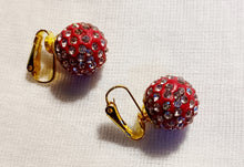 Load image into Gallery viewer, Clip on chunky Rhinestone Cluster  Stud Earrings silver Kargo Fresh
