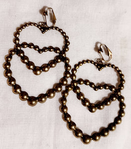 Clip on heart hoop Earrings Kargo Fresh