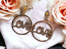 Load image into Gallery viewer, Clip on love hoop earrings Kargo Fresh
