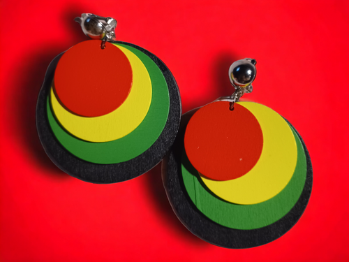 Clip on multi layer disc earrings Kargo Fresh