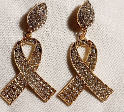 Clip on rhinestone awareness earrings Kargo Fresh