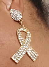 Load image into Gallery viewer, Clip on rhinestone awareness earrings Kargo Fresh
