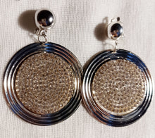 Load image into Gallery viewer, Clip on rhinestone disc earrings Kargo Fresh
