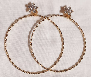 Clip on rhinestone hoop earrings Kargo Fresh