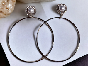 Clip on thin silver Hoop Earrings Kargo Fresh