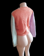 Load image into Gallery viewer, Colorblock cropped sweater s/m Kargo Fresh
