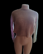 Load image into Gallery viewer, Colorblock cropped sweater s/m Kargo Fresh
