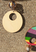 Load image into Gallery viewer, Colorful Clip on Wooden Hoop Earrings Kargo Fresh
