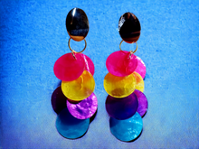 Load image into Gallery viewer, Colorful abalone shell clip on earrings Kargo Fresh
