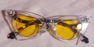 Cool yellow lense cat eye glasses new Kargo Fresh