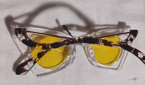 Cool yellow lense cat eye glasses new Kargo Fresh