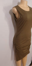 Load image into Gallery viewer, Cotton knit Ruched Side Midi Dress Large Kargo Fresh
