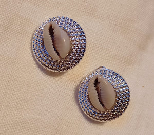 Cowrie Shell Clip On Stud Earrings Kargo Fresh