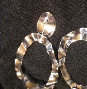 Crinkle Metal Hoop Earrings Kargo Fresh