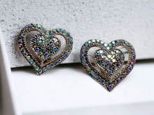 Load image into Gallery viewer, Crystal Heart Stud Clip On Earrings Kargo Fresh
