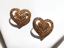 Load image into Gallery viewer, Crystal Heart Stud Clip On Earrings Kargo Fresh
